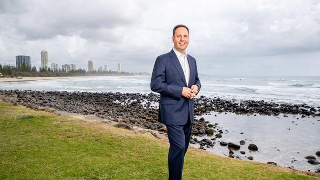 Defence Industry Minister Steven Ciobo at home on the Gold Coast. Picture: Luke Marsden.