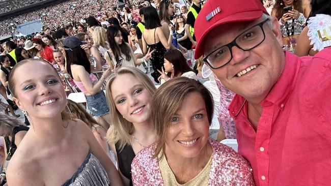 Scott Morrison attends Taylor Swift concert with his family. Picture: X