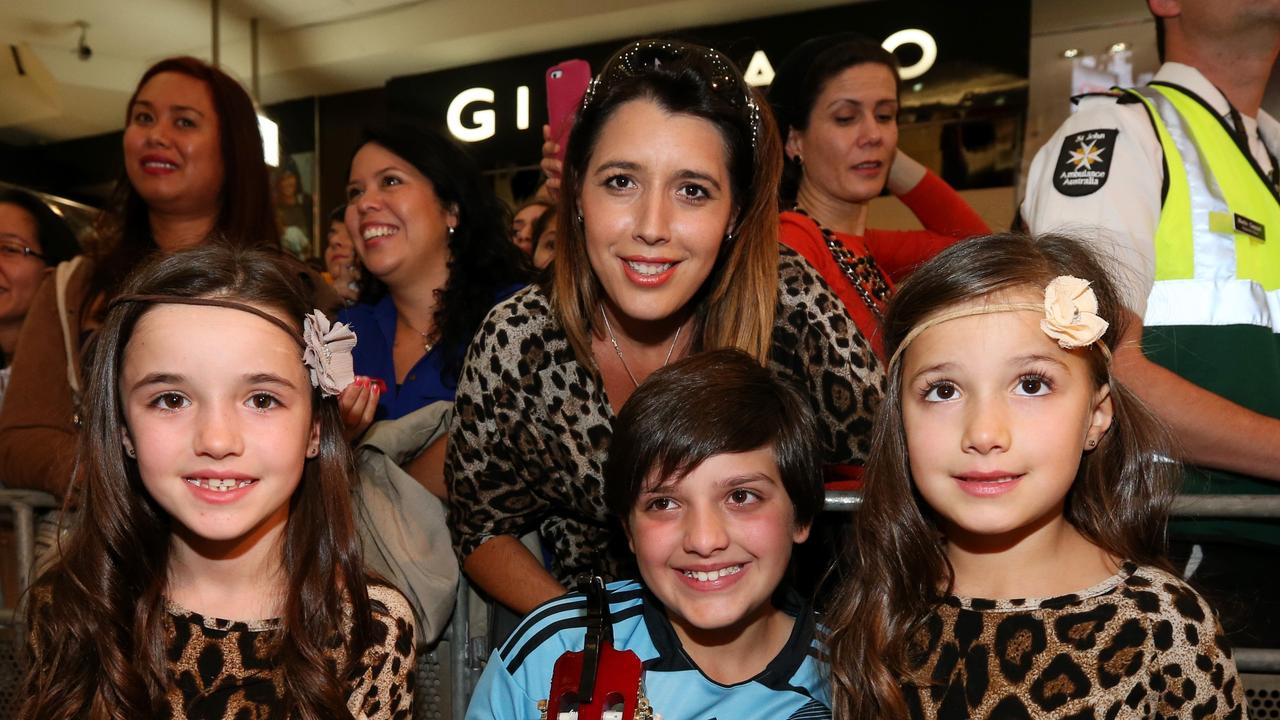 Latino pop sensation Ricky Martin melted hearts and prompted plenty of screaming in 2013 when The Voice judge visited Westfield to sing before meeting screaming fans on May 5. Rosie Mirceski with her daughters Maiya, 7, and Natalia, 5, and nephew Zayden Spinelli, 11, got to meet Ricky in 2013. Picture: Toby Zerna