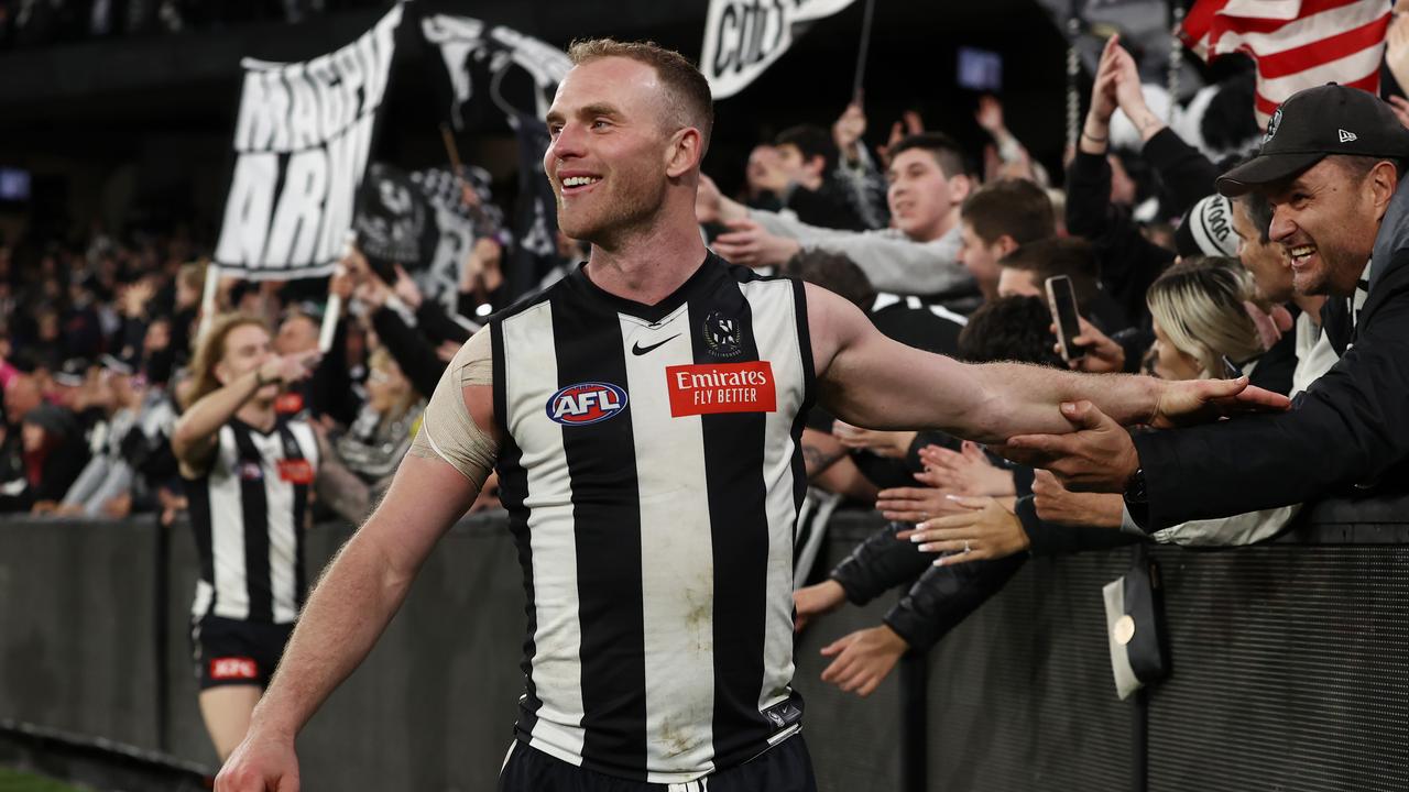 Could Tom Mitchell be left out of Collingwood’s preliminary final team? Picture: Michael Klein