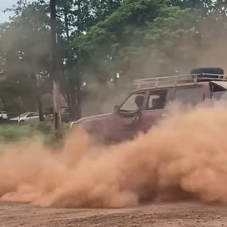 A car has been filmed doing doughnuts in Groote Eylandt. Picture: Indy KnighttNew (Facebook)