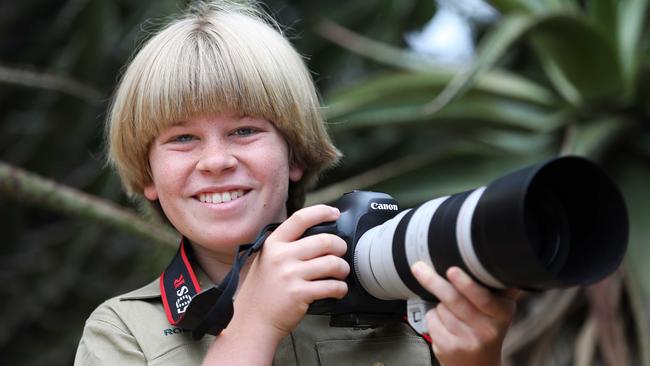 Chip off same block ... Robert Irwin, the 12-year-old son of late wildlife conservationist Steve, looks and acts like his dad. Picture: Nigel Wright / Network Ten / ITV Studios