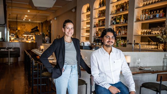 Meira Harel, manager of Another Kind hospitality group, which includes Press Food and Wine, together with owner Jay Patel. Picture: Tom Huntley