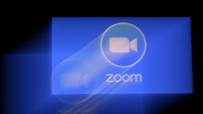 Zoom has soared in poularity during lockdowns because of coronavirus, despite security concerns. Picture: Olivier Douliery/AFP
