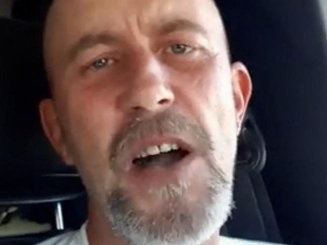 This selfie image, taken from his Facebook post, shows Ray Roseberry who threatened to set off a bomb on Washington's Capitol Hill and later surrendered to police on August 19, 2021 in Washington. - The man, an apparent right-wing extremist identified by US Capitol Police as Floyd Ray Roseberry, had been broadcasting live on social media from his truck, assailing President Joe Biden and Democrats, warning of a "revolution," and complaining about the US government and its policy in Afghanistan. The live feed showed Roseberry in his vehicle holding a metal can with clay and a box with buttons and wires on the top, but it was unclear if the contraption was a viable explosive device. (Photo by - / Facebook page of Ray Roseberry / AFP) / RESTRICTED TO EDITORIAL USE - NO MARKETING - NO ADVERTISING CAMPAIGNS - DISTRIBUTED AS A SERVICE TO CLIENTS