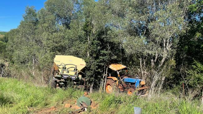 School bus collided with a tractor at South Isis.