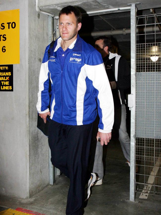 Sav Rocca arrives at Telstra Dome for the 2005 elimination final.