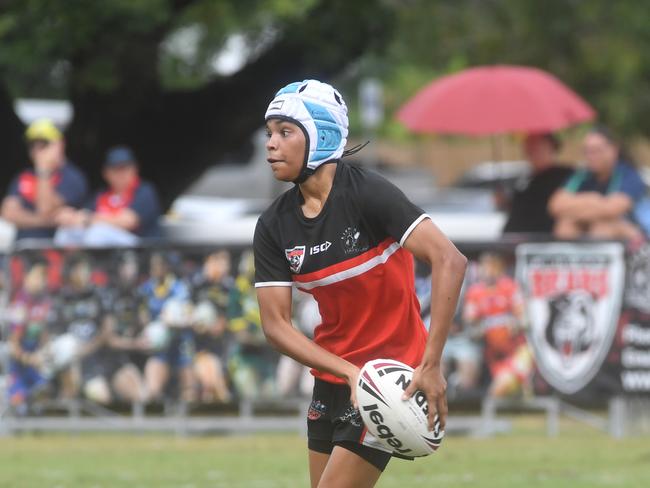 Kirwan State High School hosts St Patrick's College, Mackay, in round 1 of the 2025 Aaron Payne Cup. Senior Girls. Picture: Evan Morgan