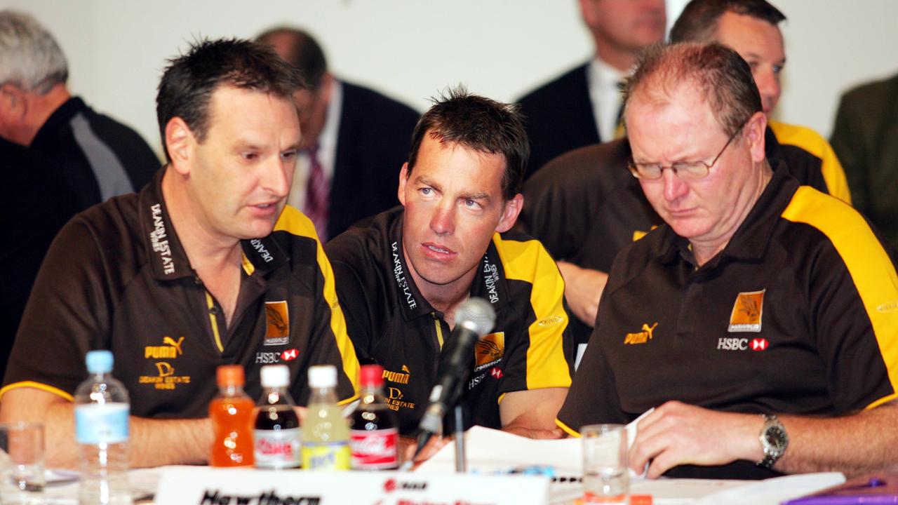 Chris Pelchen, Clarkson and Gary Buckenara at the 2005 National Draft