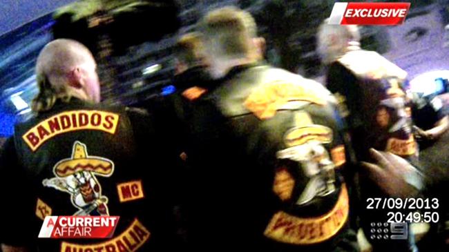 Gold Coast Bikie Brawl between the Bandidos and Finks at Broadbeach. Picture: A Current Affair