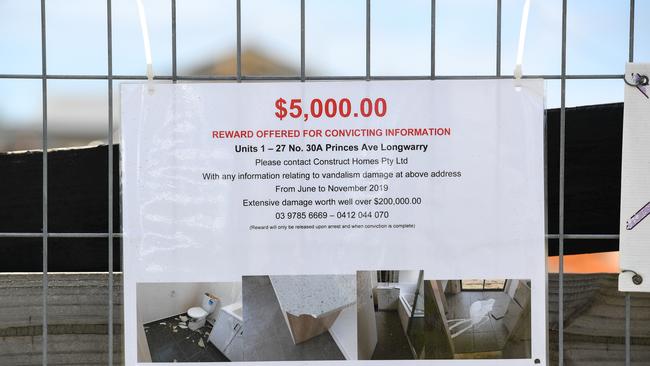 A reward has been posted to catch the vandals. Pictures: Penny Stephens