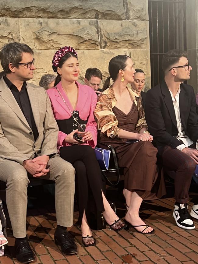 A-LIST ALLSTARS: Designers Katya Komarova and Sophia McMahon and their partners are fabulous in the front-row.