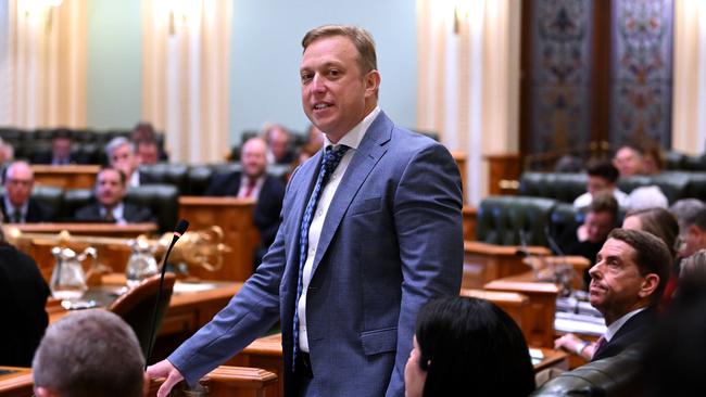 Queensland Premier Steven Miles speaks in question time on Thursday. Picture: Dan Peled / NCA NewsWire