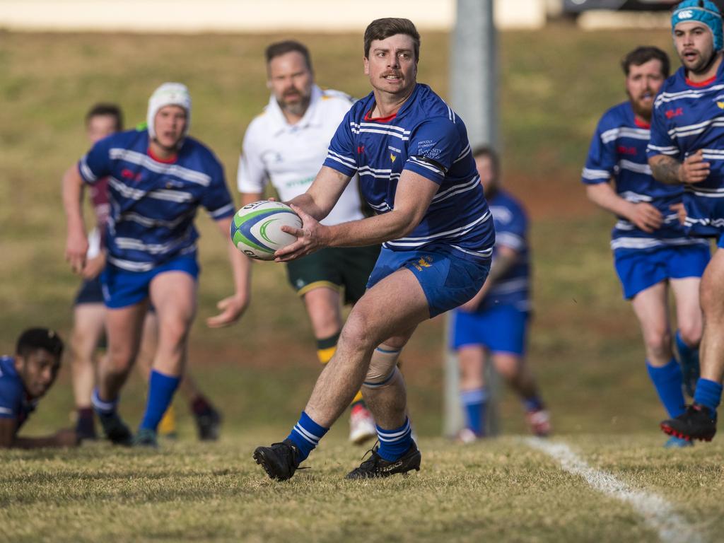 Angus Ramsey of USQ against Toowoomba Bears in Downs Rugby Risdon Cup round 11 rugby union at USQ, Saturday, June 19, 2021. Picture: Kevin Farmer