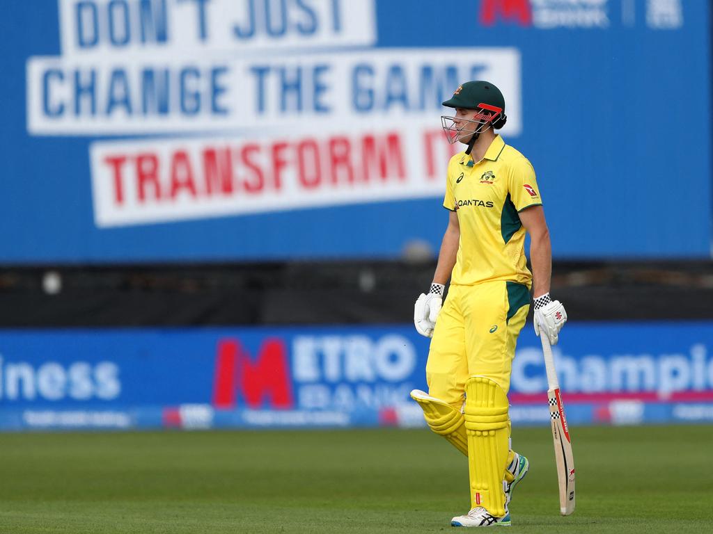 Cameron Green injured his back in the Aussies recent tour of England. Picture: AFP