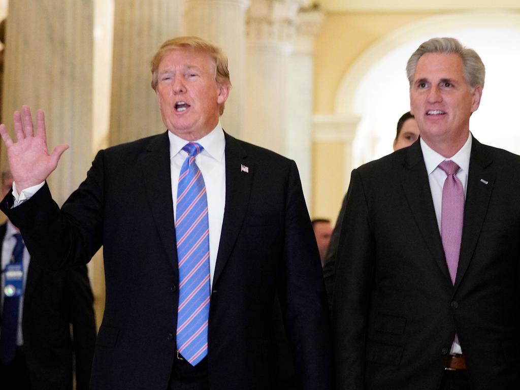 Donald Trump tried unsuccessfully to rally support among his allies for Kevin McCarthy. Picture: Nicholas Kamm (AFP)