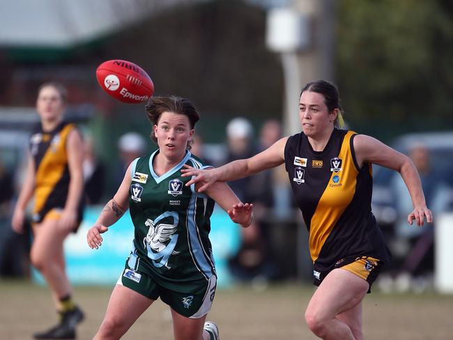 Women's Div 1 grand final: Geelong Amateur v Grovedale No 41. Poppy Schaap for Geelong Ammos.