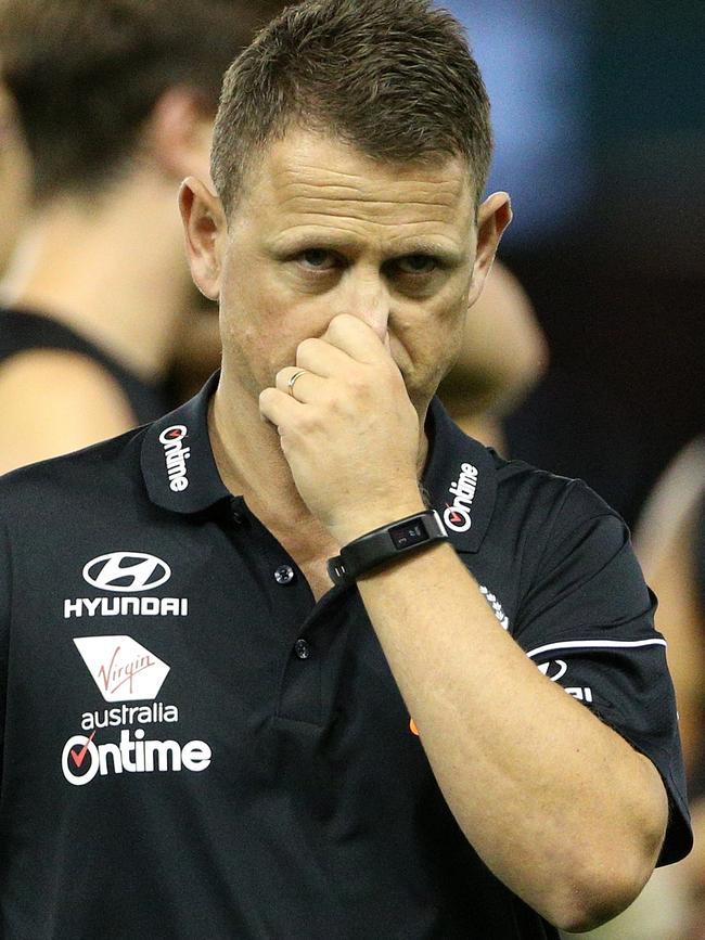 Brendon Bolton was late to his press conference. Pic: AAP 