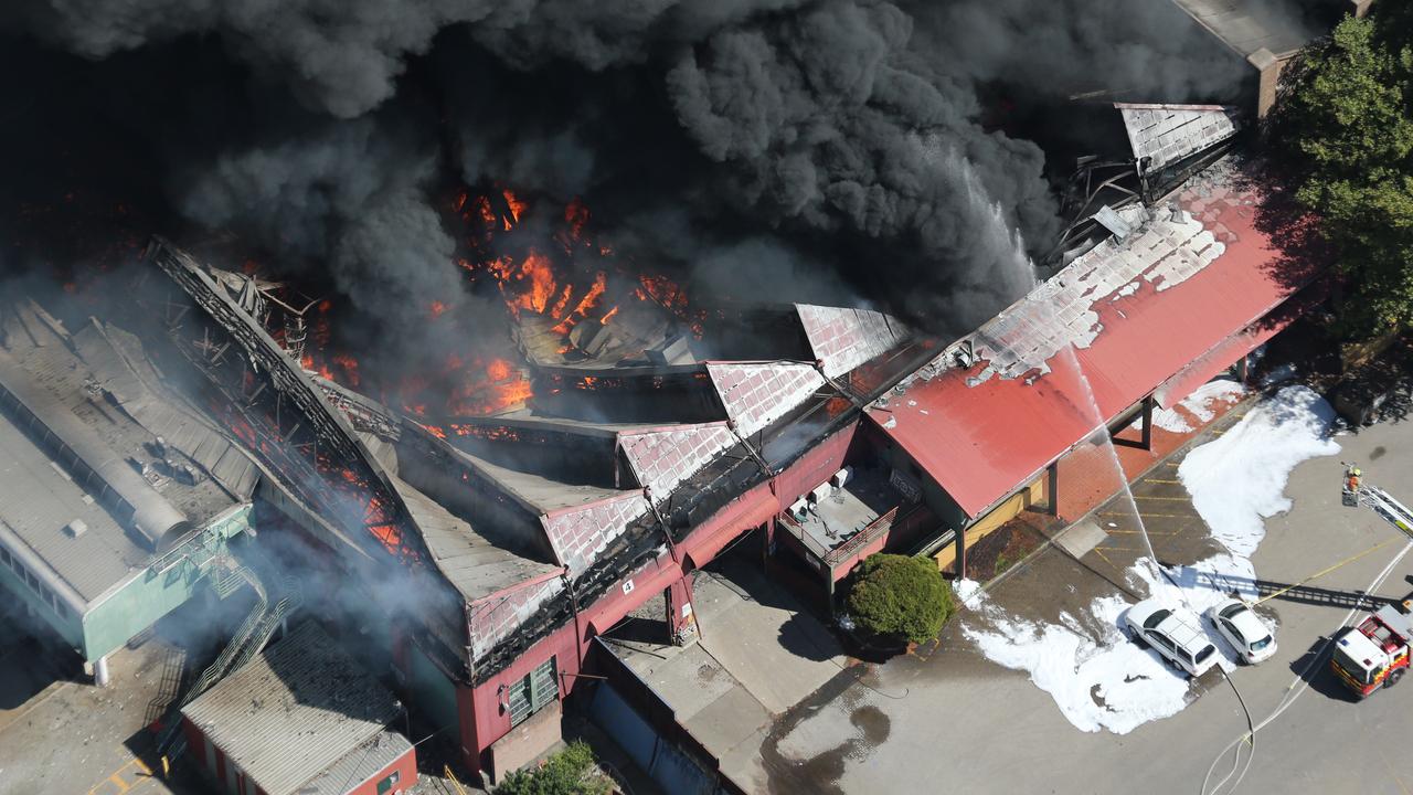 Another 2017 fire took over a Sydney recycling centre in Chullora, it’s believed to have started in the paper and plastic section of the facility. Photo: Bob Barker