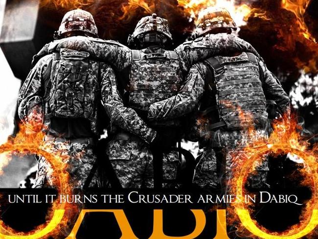 The disturbing apocalyptic cover of an earlier issue of Dabiq.