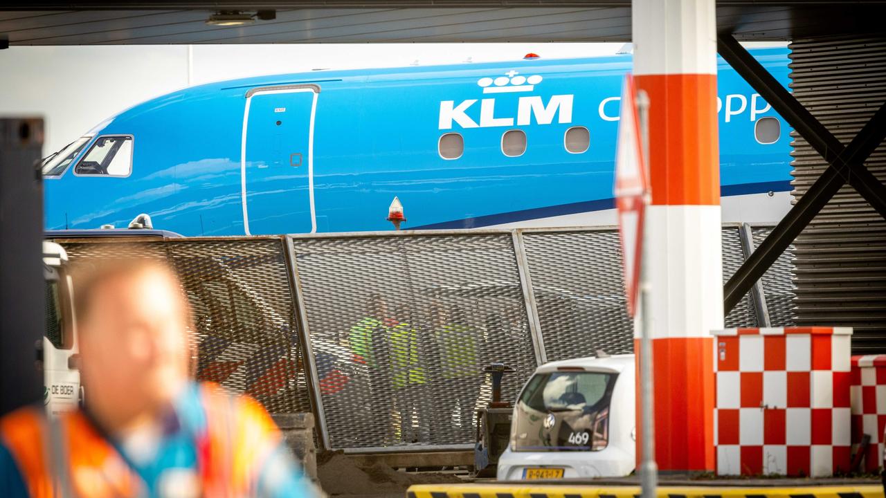 A person was killed by a plane engine at Amsterdam’s Schiphol airport. Picture: Michel van Bergen/EPA/AAP