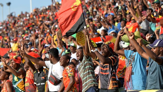 PNG fans love rugby league. Picture: Bradley Kanaris/Getty Images