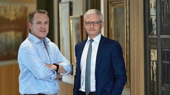 Matt O'Neill with Joseph O'Brien in Brisbane. Picture: Lyndon Mechielsen/The Courier-Mail