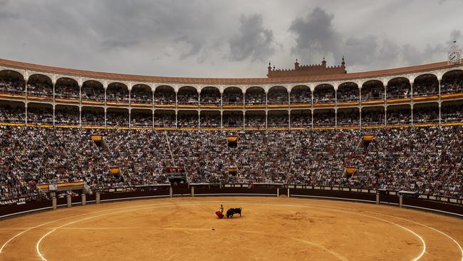 Thousands of people still flock to see bullfights in Spain. Picture: Daniel Ochoa de Olza