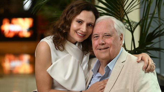 Clive Palmer with wife Anna at the Stamford Hotel in Brisbane. Picture: Lyndon Mechielsen/The Australian