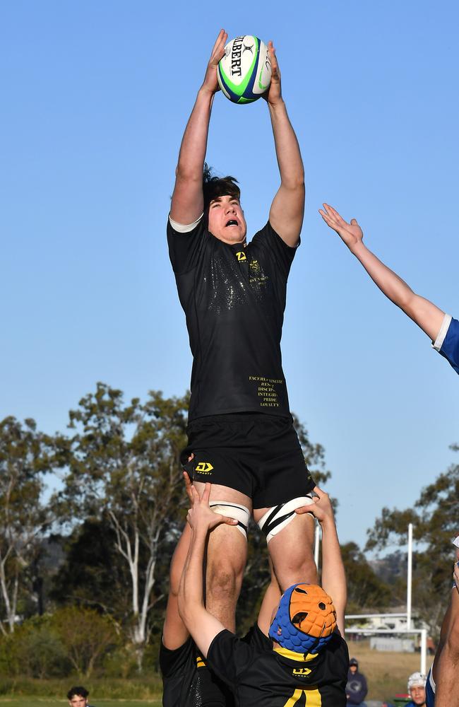 St Laurence player Jake Kurbatoff in an AIC rugby game between St Edmunds college and St Laurence. Picture, John Gass