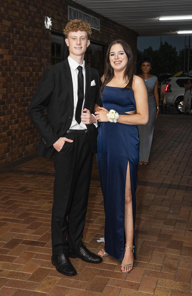 Josh Bredhauer and partner Lucy Coutts at Toowoomba Grammar School formal at Rumours International, Wednesday, November 13, 2024. Picture: Kevin Farmer