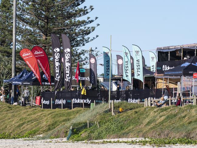 The scene for the Skullcandy Oz Grom Open at Lennox Head.