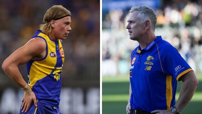 Harley Reid and Adam Simpson. Photos: Getty Images