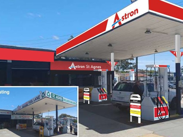 Plans have been lodged to upgrade the St Agnes petrol and recycling centre located on the court of North East Rd and Hancock Rd in Tea Tree Gully. Picture: Plan SA,