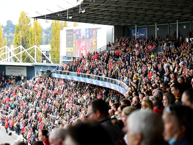 Packed houses greet the Hawks when they head south. Picture: Getty Images