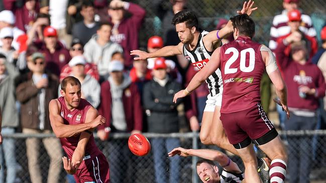 Prince Alfred’s Will Dalwood in action during the 2019 Adelaide Footy league division ne grand final against Payneham Norwood Union. Picture: Tom Huntley