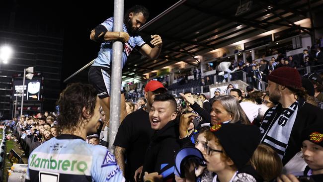 Sharks fans crammed into PointsBet Stadium last week. Picture: Matt King/Getty Images