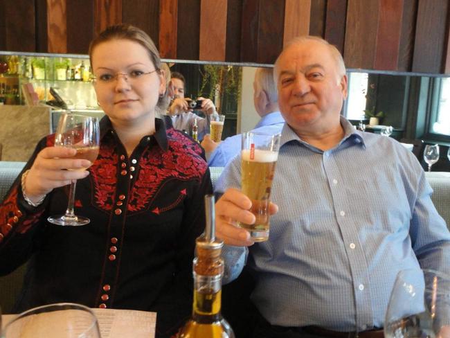 Sergei and Yulia Skripal at a restaurant believed to be Zizzi's.