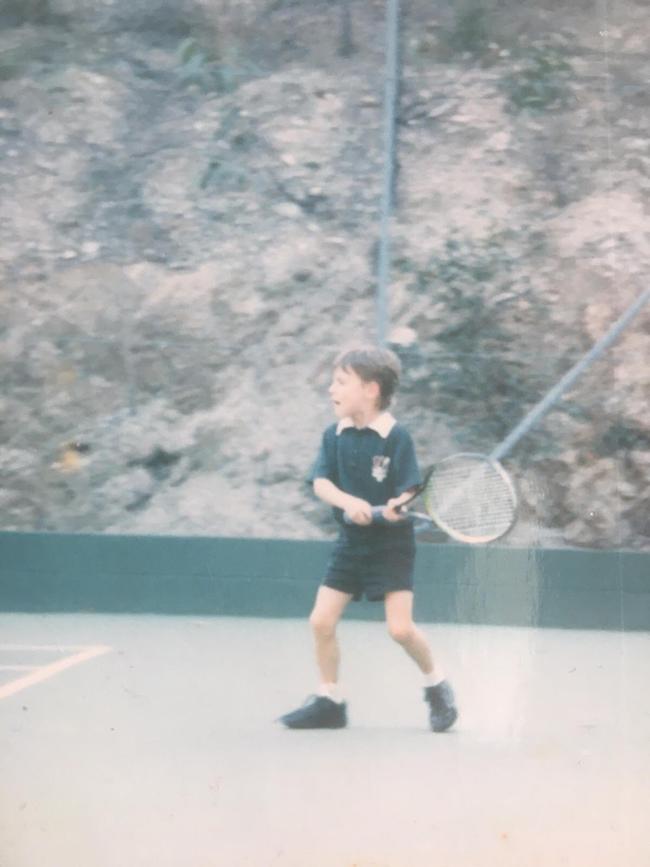Millman on the court as a youngster.