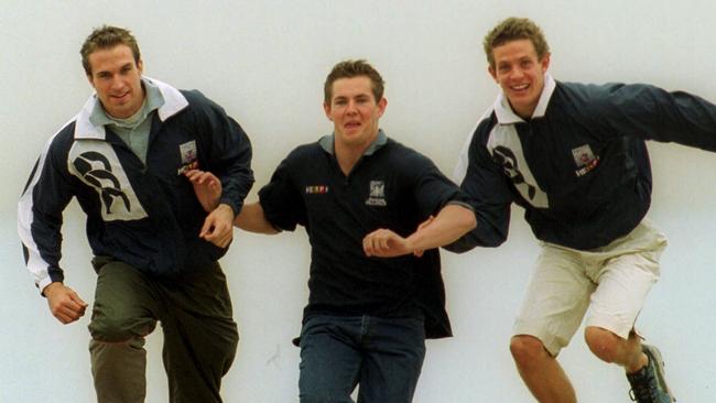 The 2001 AFL draft top 3; (from left) Chris Judd, Luke Hodge and Luke Ball.