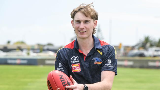 The Crows only draft pick inside the top 40 was Max Michalanney (above). Picture: Brenton Edwards