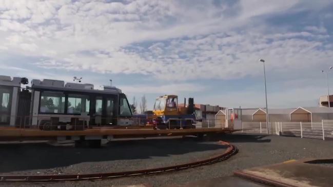 Time lapse of Sydney light rail assembly