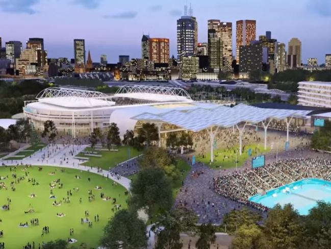 Money in the budget will go towards completing Melbourne Park upgrade.