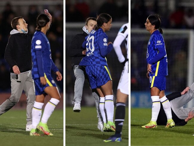 Sam Kerr delivers the sporting moment of 2021. Picture: Getty