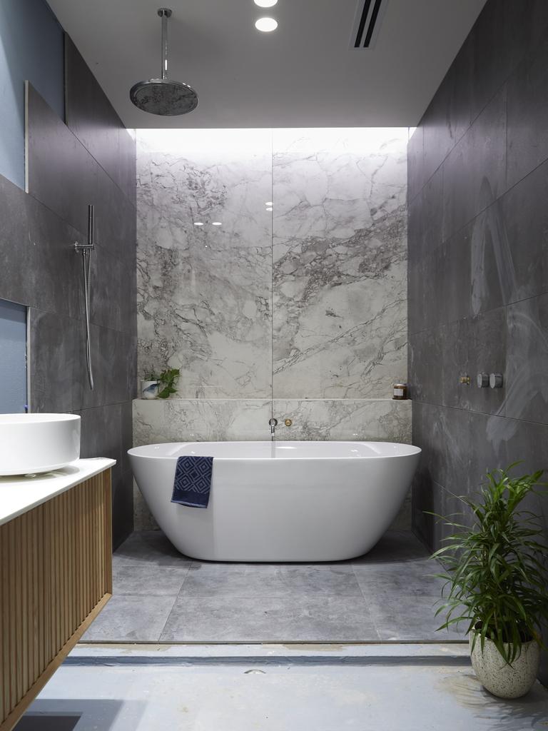 The judges thought their marble tiles were grey overload. Picture: The Block/ Channel 9