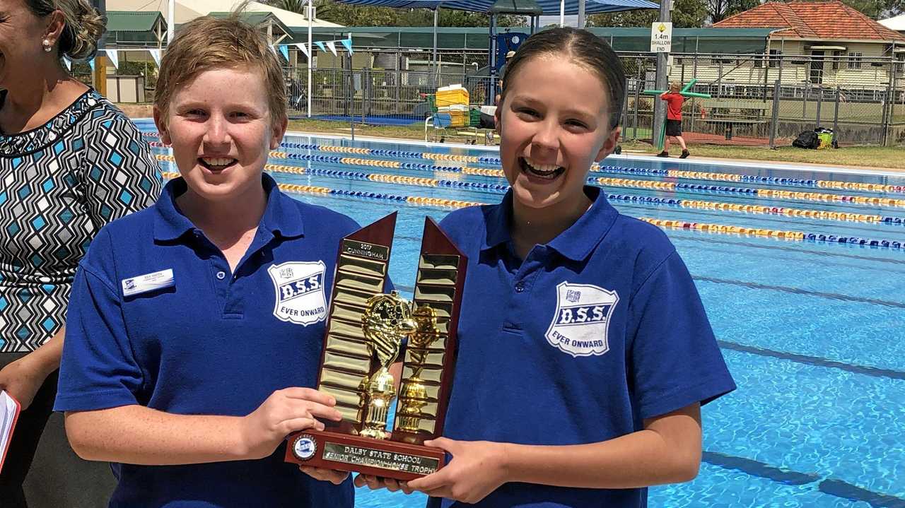 WINNERS ARE GRINNERS: Happy Captains Ben and Emily took home the trophy for their house, Cunningham. Picture: Contributed