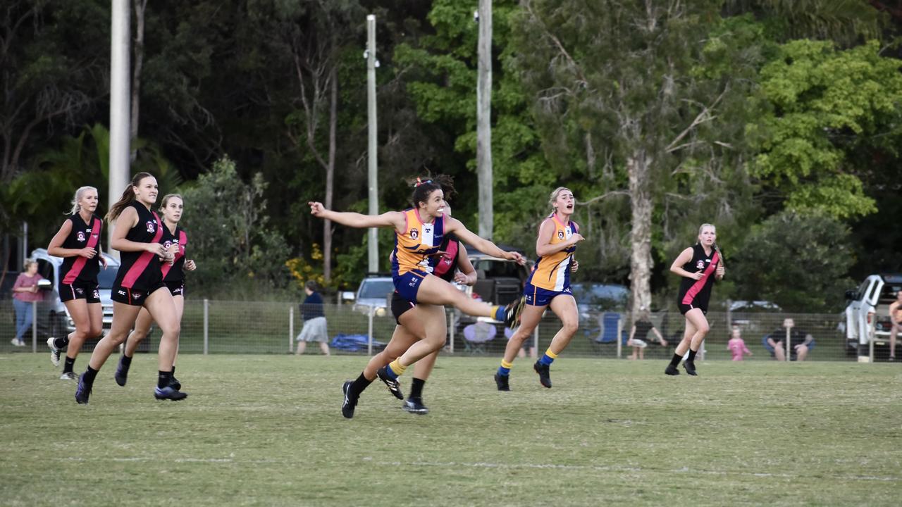 Hervey Bay Bombers have won the Wide Bay Women’s Grand Final against the Bundy Eagles. Picture: Isabella Magee