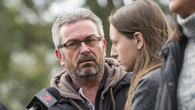 Karen's husband Borce Ristevski and daughter Sarah. Picture: Eugene Hyland