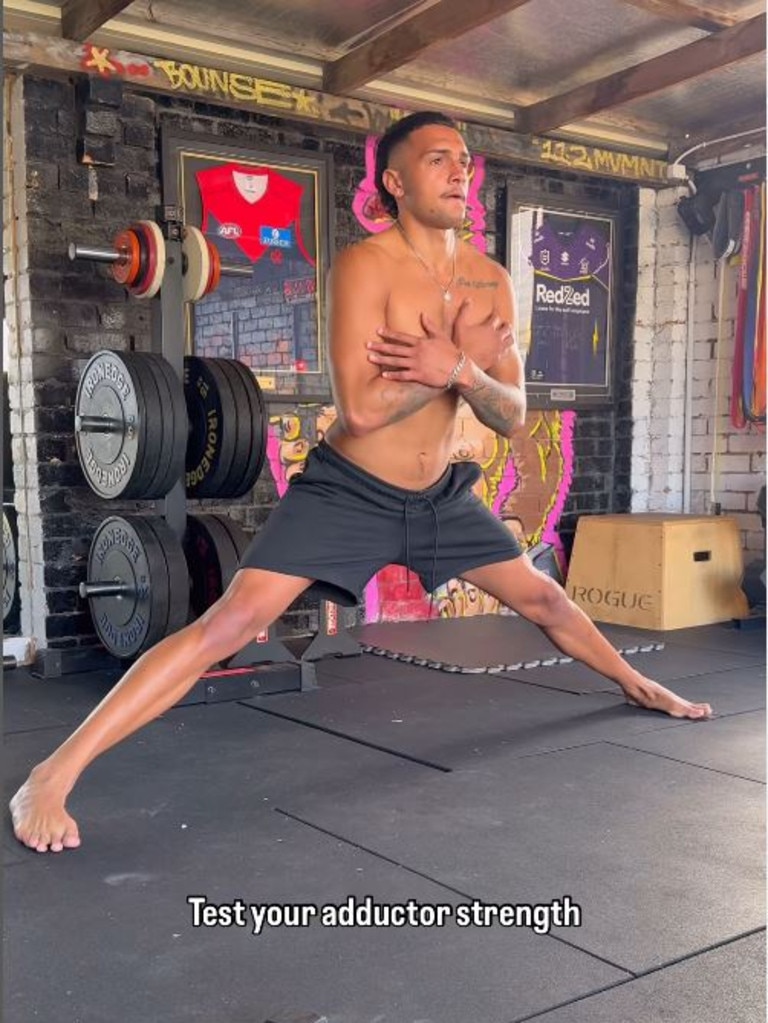 Jamarra Ugle-Hagan as seen in recent social media posts while training at the gym.