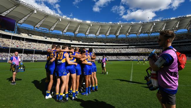 West Coast hated the hub life last season, but were a force when at home in Perth. Picture: Daniel Carson/AFL Photos via Getty Images